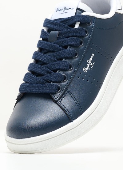 Παιδικά Παπούτσια Casual London.One Μπλε Ύφασμα Pepe Jeans