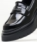 Women Moccasins Queen.Oxford Black ECOleather Pepe Jeans