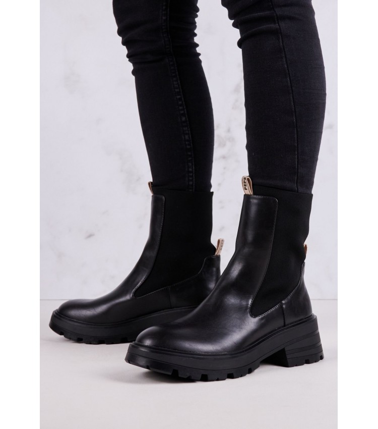 Women Boots Soda.Plus Black ECOleather Pepe Jeans