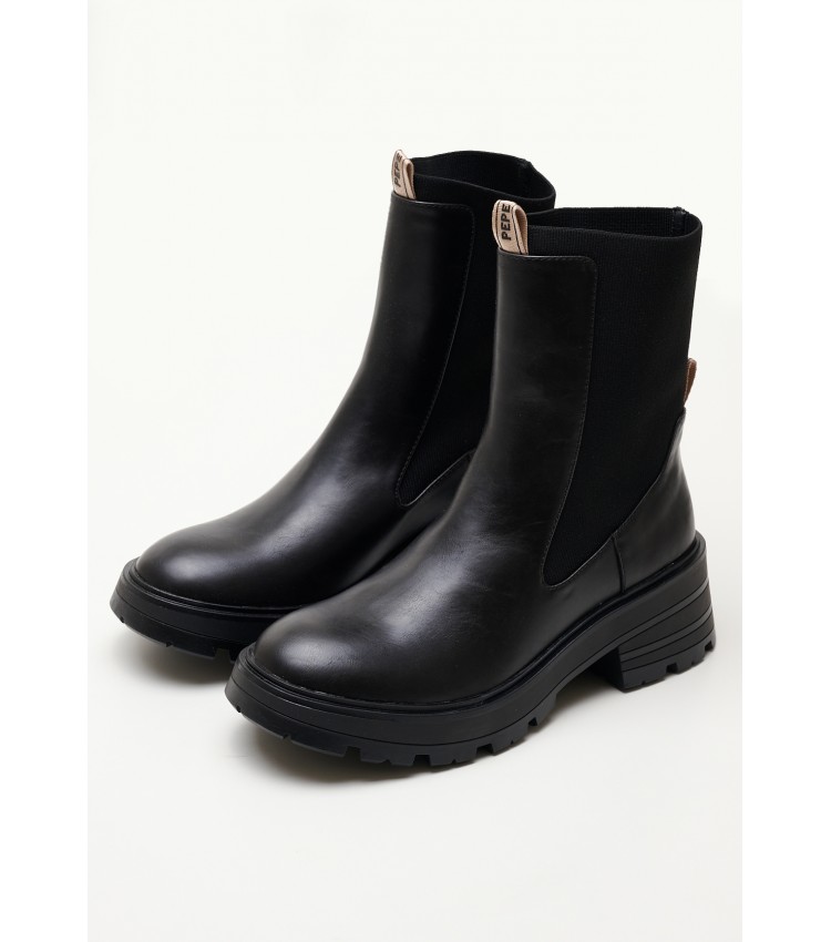 Women Boots Soda.Plus Black ECOleather Pepe Jeans