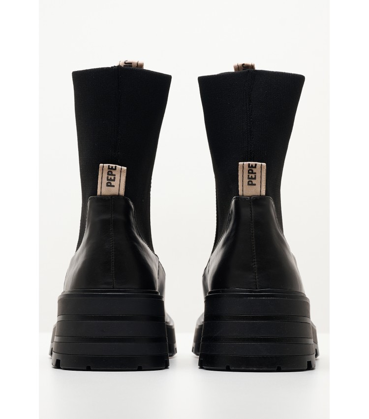 Women Boots Soda.Plus Black ECOleather Pepe Jeans