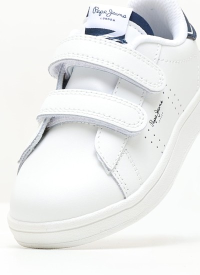 Παιδικά Παπούτσια Casual London.One Μπλε Ύφασμα Pepe Jeans