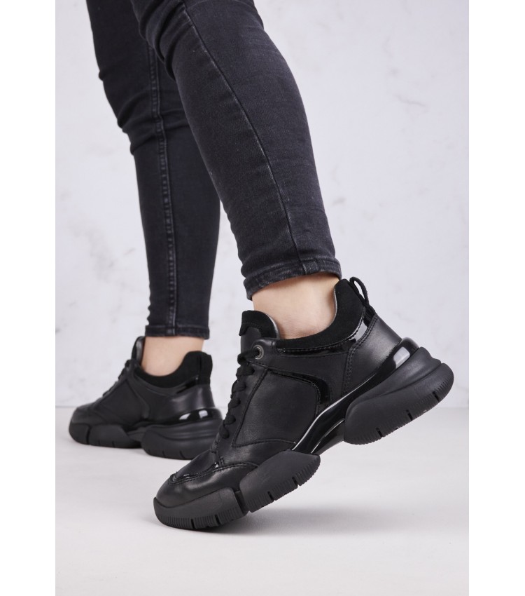 Women Casual Shoes Adacter Black Leather Geox