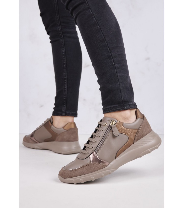 Γυναικεία Παπούτσια Casual Alleniee.Geobuck Πούρο Δέρμα Geox