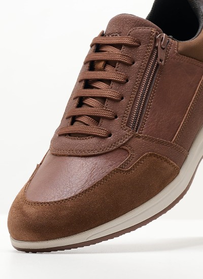 Ανδρικά Παπούτσια Casual U.Spherica.E Μπλε Δέρμα Geox