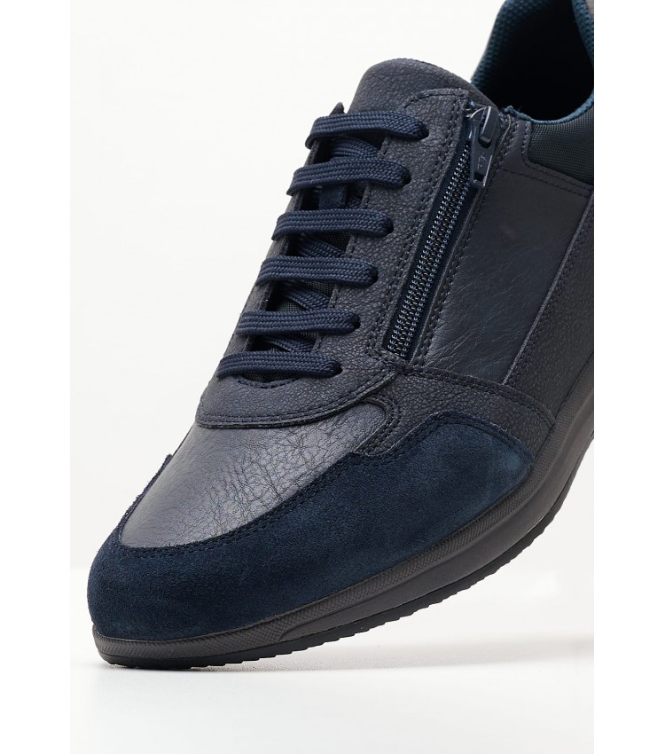 Men Casual Shoes Avery.A Blue Leather Geox