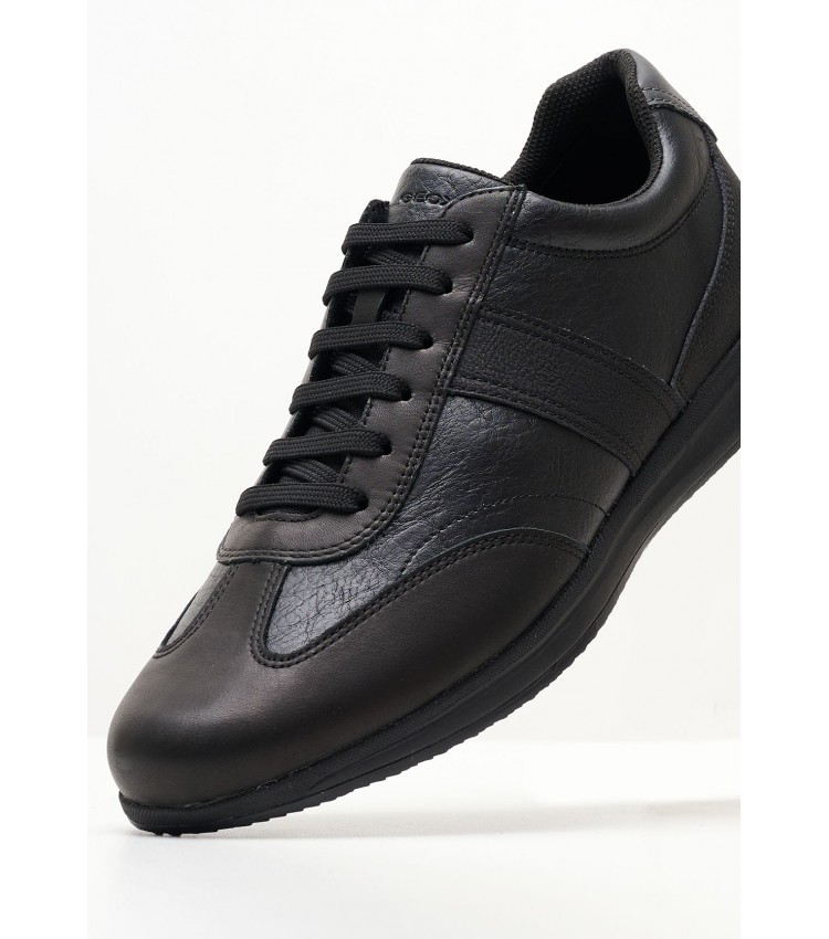 Men Casual Shoes Avery.B Black Leather Geox