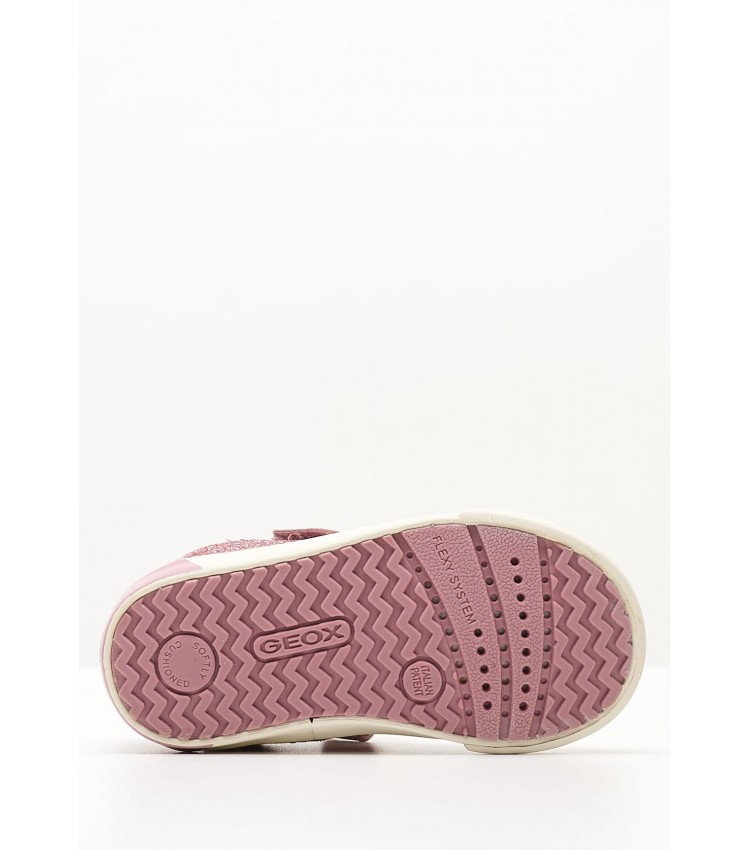 Παιδικά Παπούτσια Casual B.Kilwi24 Ροζ Δέρμα Καστόρι Geox