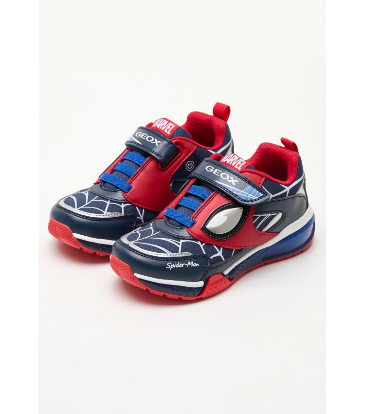 Kids Casual Shoes Bayonyc24 Red ECOleather Geox