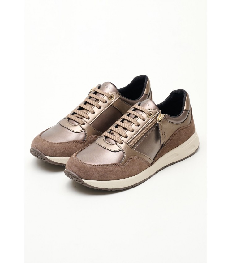 Women Casual Shoes Bulmya.24 Taupe Buckskin Geox