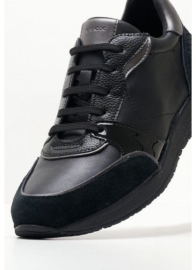 Women Casual Shoes Bulmya.Gbk Black Leather Geox