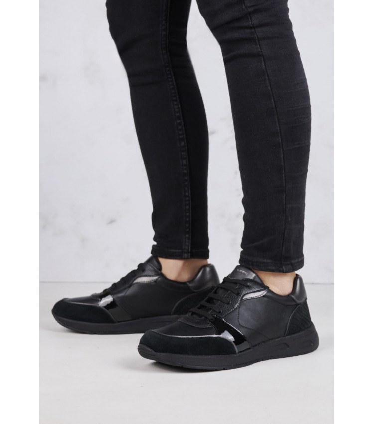 Women Casual Shoes Bulmya.Gbk Black Leather Geox