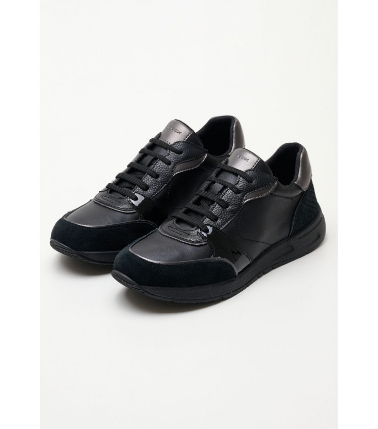 Women Casual Shoes Bulmya.Gbk Black Leather Geox