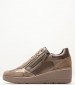 Women Casual Shoes D.Ilde.C Taupe Leather Geox