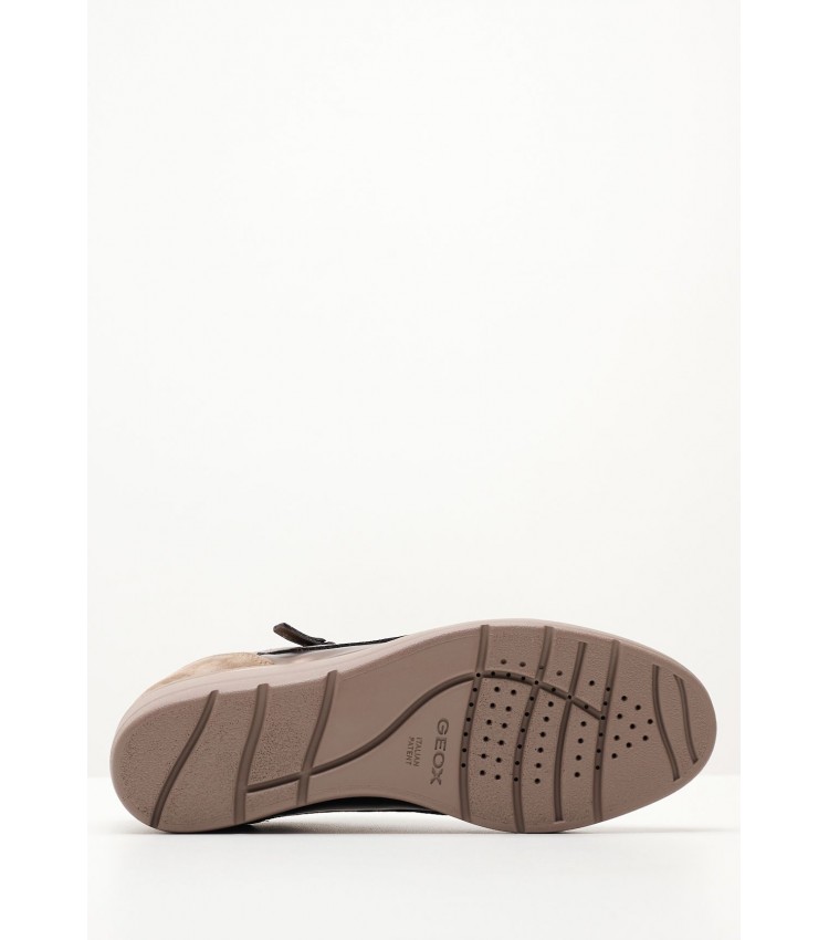 Women Casual Shoes D.Ilde.C Taupe Leather Geox
