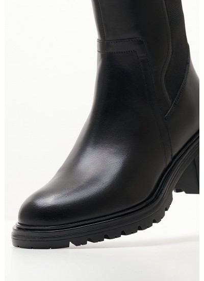 Women Boots Damiana.Boot Black Leather Geox