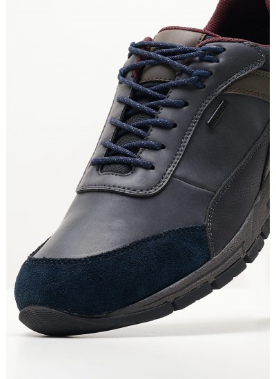 Men Casual Shoes Delray.Abx Blue ECOleather Geox