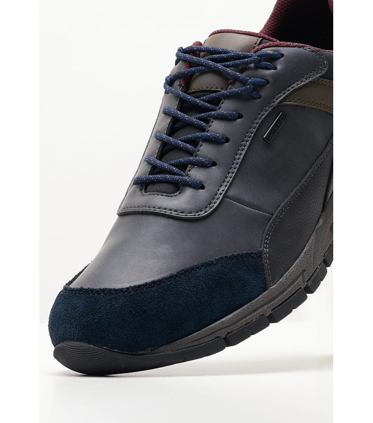 Men Casual Shoes Delray.Abx Blue ECOleather Geox