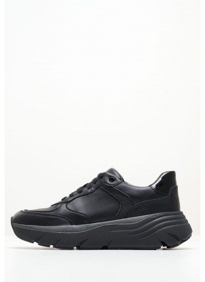Γυναικεία Παπούτσια Casual Massel.2 Μαύρο Δέρμα Guess
