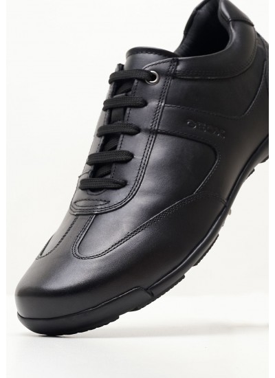 Men Casual Shoes Edgware.A Black Leather Geox