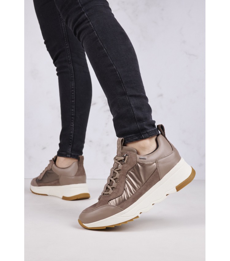 Women Casual Shoes Falena Taupe Buckskin Geox