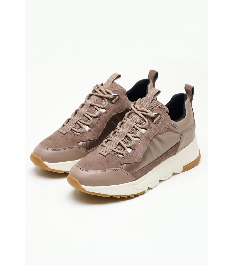 Women Casual Shoes Falena Taupe Buckskin Geox