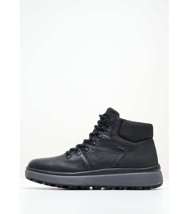 Men Boots Granito Black Leather Geox
