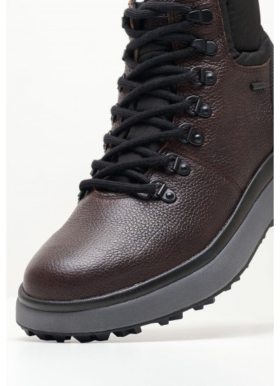 Men Boots Granito Brown Leather Geox