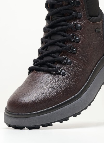 Men Boots Granito Brown Leather Geox