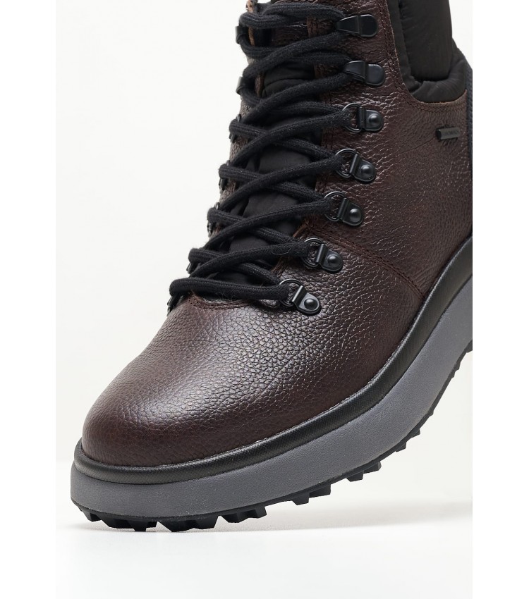 Men Boots Granito Brown Leather Geox