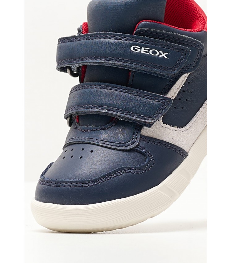 Kids Casual Shoes Hyroo Blue Leather Geox