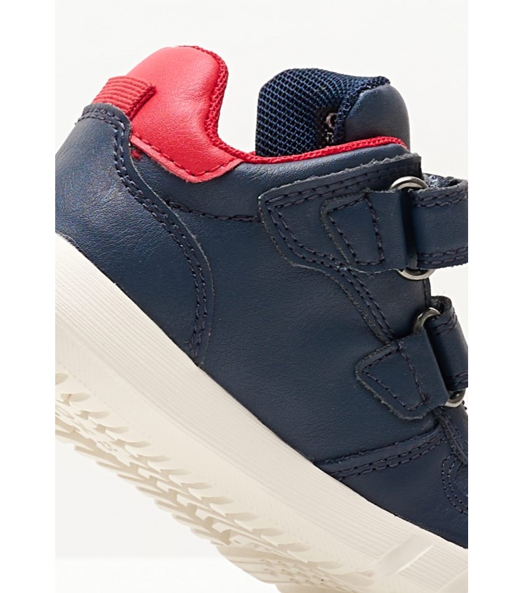 Kids Casual Shoes Hyroo Blue Leather Geox