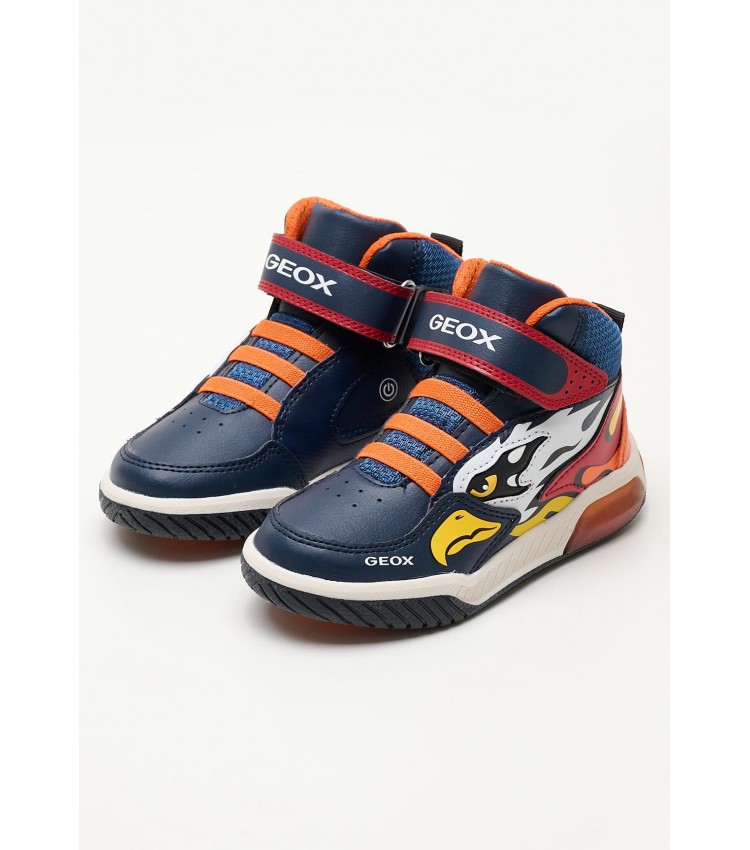 Kids Casual Shoes Inek.Bb Blue ECOleather Geox