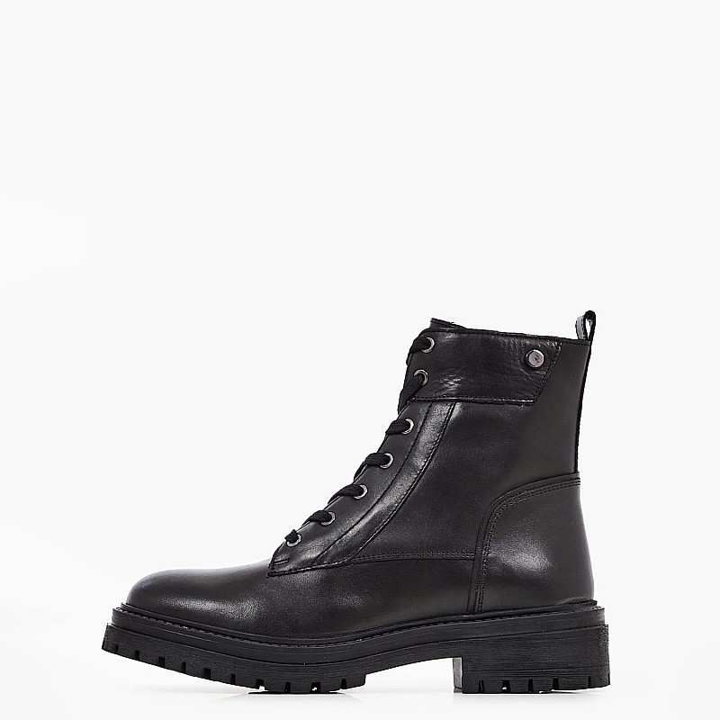 Women Boots Iridea Black Leather Geox