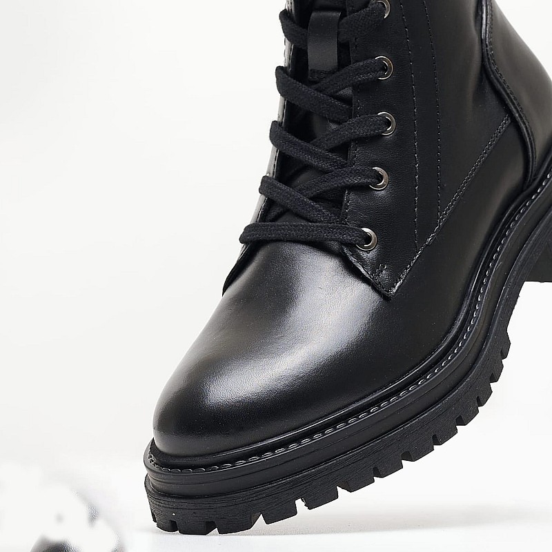 Women Boots Iridea Black Leather Geox