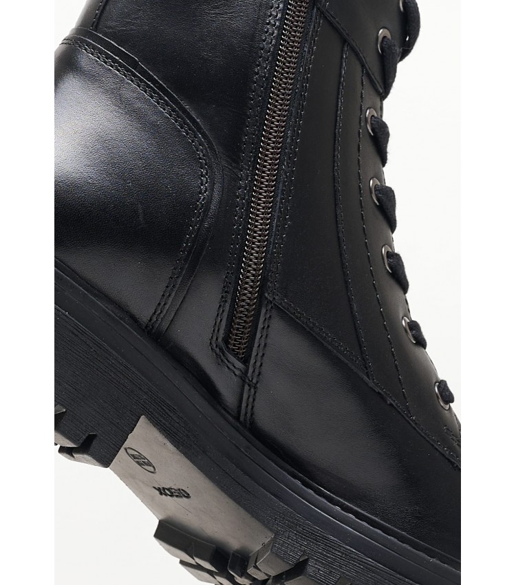 Women Boots Iridea Black Leather Geox