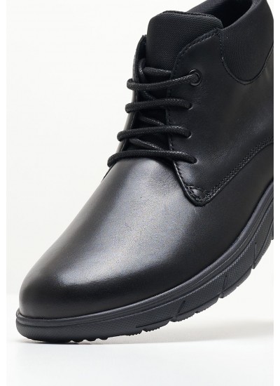 Men Boots Portello.B Black Leather Geox