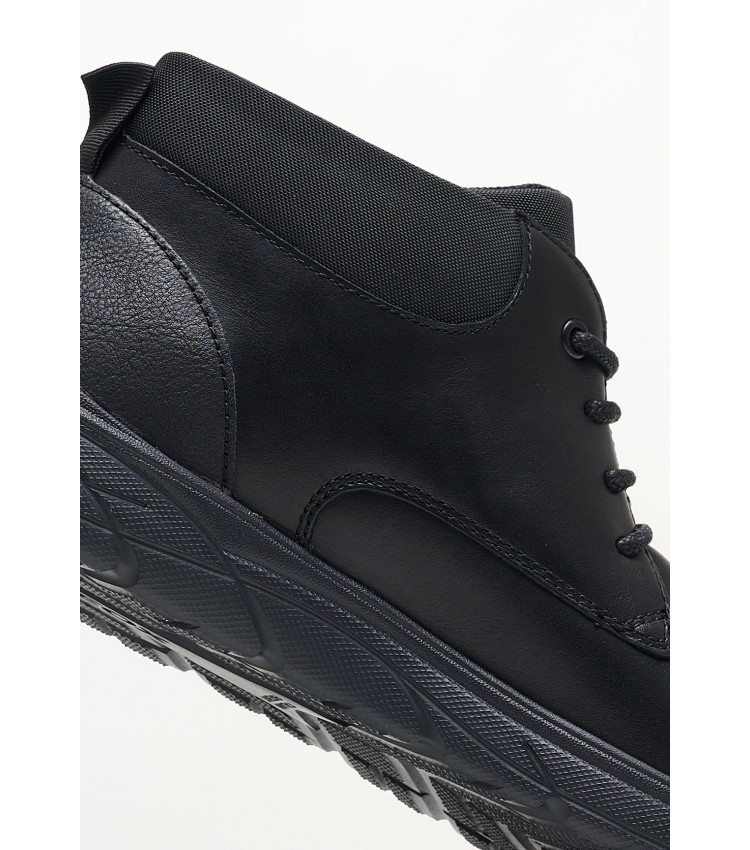 Men Boots Portello.B Black Leather Geox
