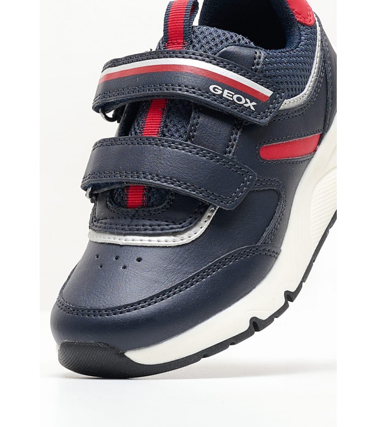 Kids Casual Shoes Rooner.B Blue ECOleather Geox