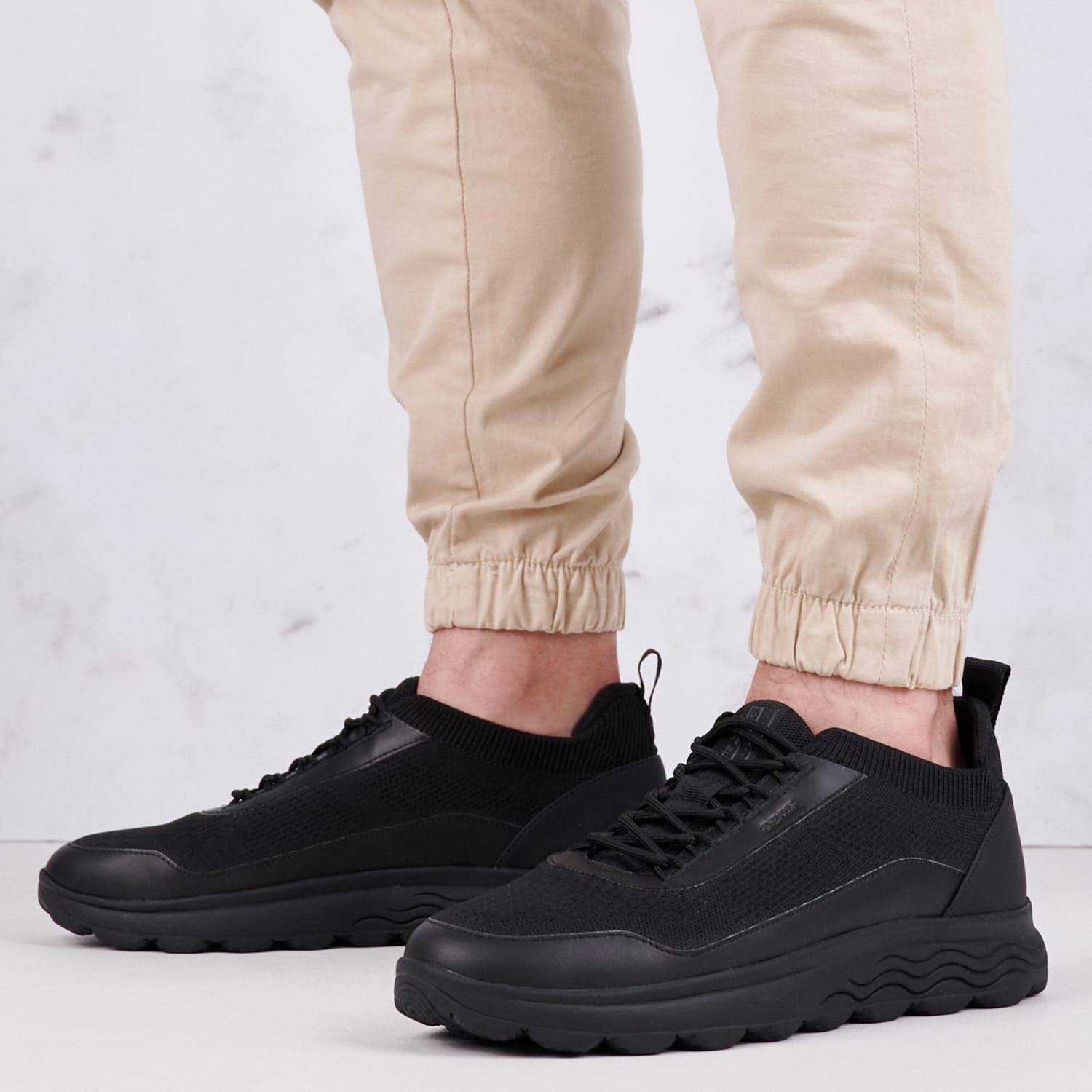 Ανδρικά Παπούτσια Casual Spherica.24 Μαύρο Ύφασμα Geox Ανδρικά Παπούτσια Casual Spherica.24 Μαύρο Ύφασμα Geox