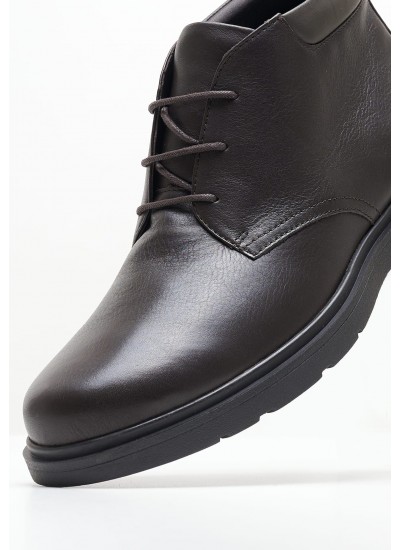 Men Boots Spherica.Bot Brown Leather Geox