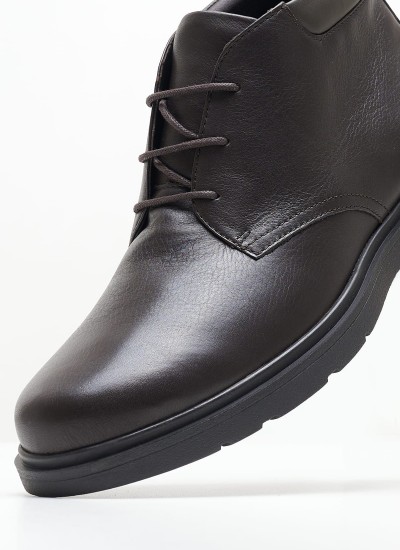 Men Boots Spherica.Bot Brown Leather Geox