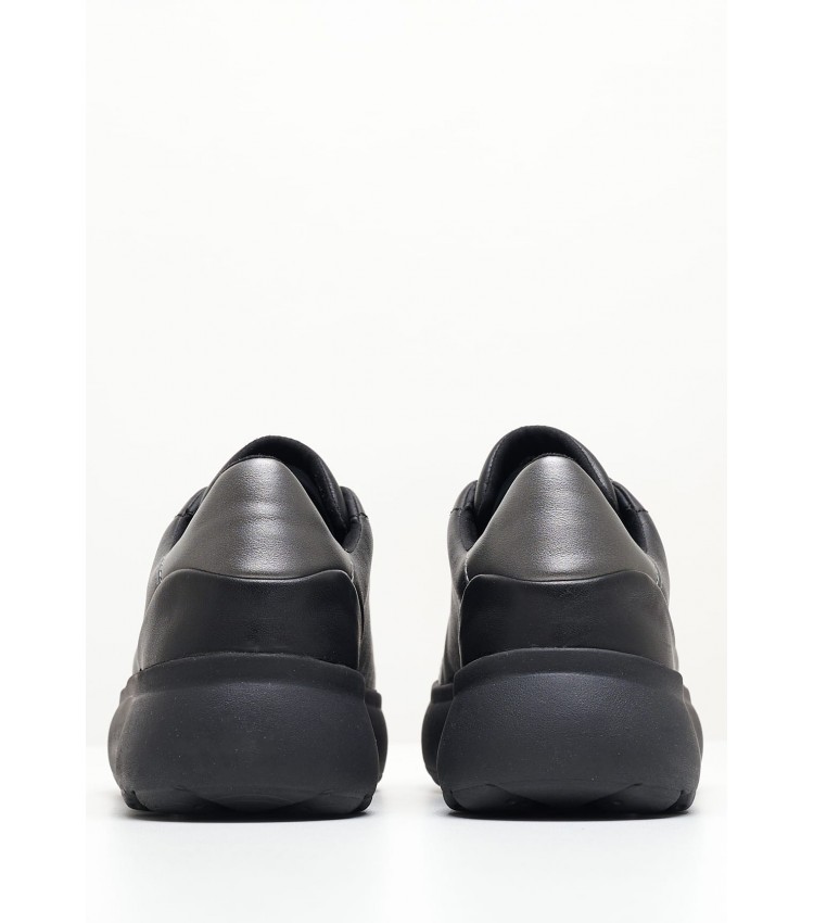 Women Casual Shoes Spherica.Ec41b Black Leather Geox