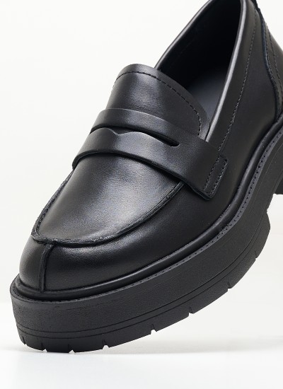 Women Moccasins Spherica.Ec7 Black Leather Geox