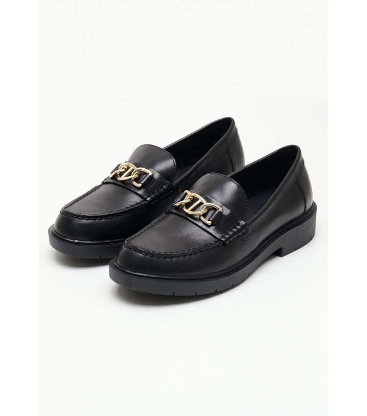 Women Moccasins Spherica.Ls Black Leather Geox