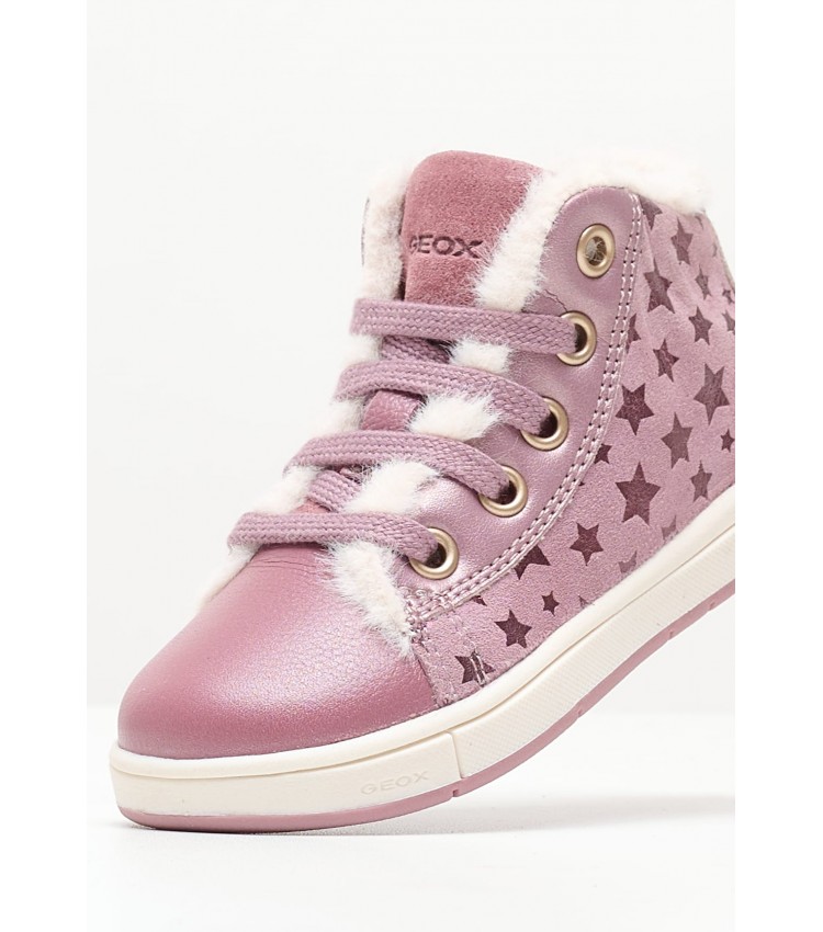Kids Boots Trottola.G Pink Leather Geox