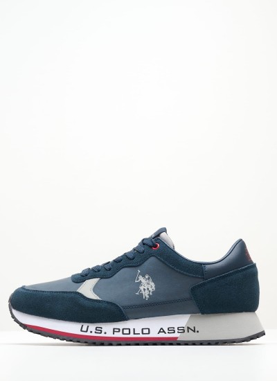 Men Casual Shoes Cleef005 Blue ECOsuede U.S. Polo Assn.