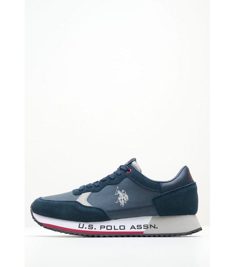 Men Casual Shoes Cleef005 Blue ECOsuede U.S. Polo Assn.