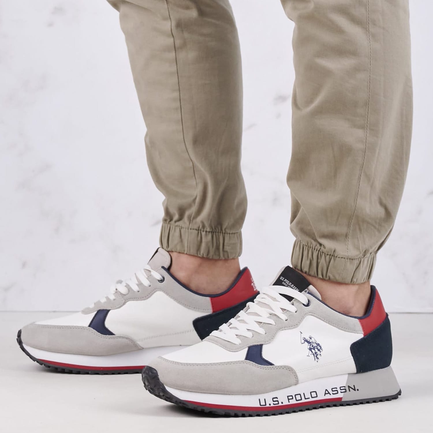 Men Casual Shoes Cleef005 White ECOsuede U.S. Polo Assn. Men Casual Shoes Cleef005 White ECOsuede U.S. Polo Assn.