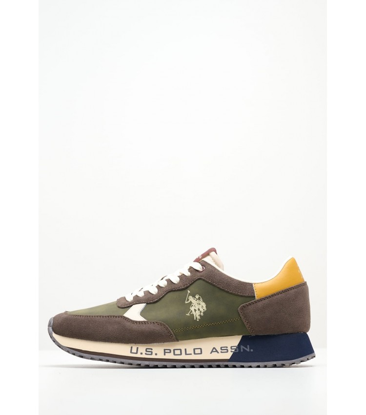 Men Casual Shoes Cleef005 Olive ECOsuede U.S. Polo Assn.